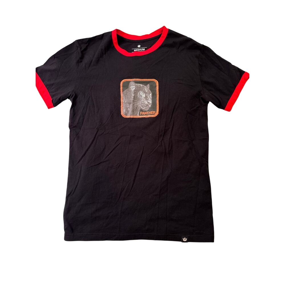Goorin Bros Panther Graphic Tee – Black & Red, Size Medium 100% cotton